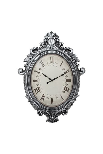 Clayre & Eef Wall Clock Grey Plastic 56x6x76 cm