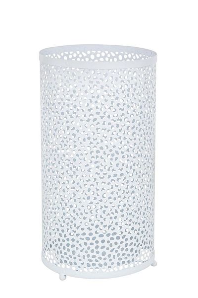 Bizzotto Metal Umbrella Stand White Hole 24x45 cm