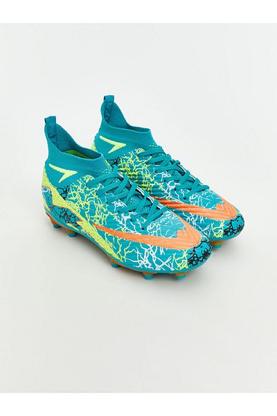 LC Waikiki Lcw Steps Turquoise Lace-Up Boys' Football Boots
