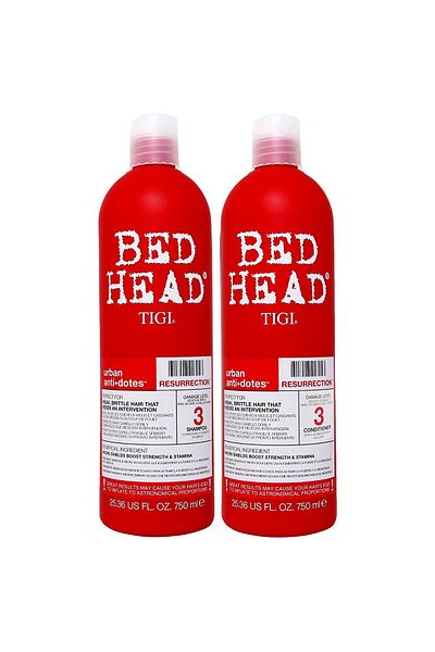 Tigi Tigi Bed Head Resurrection hair care promo package for damaged hair: Shampoo + Conditioner, 750 ml