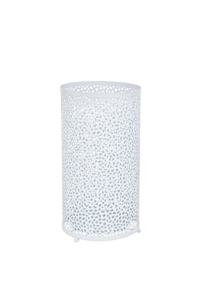Bizzotto Metal Umbrella Stand White Hole 24x45 cm