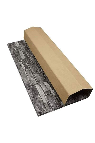 SIKS Tapet 3D autoadeziv, model de piatră în relief, gri, 77x70cm
