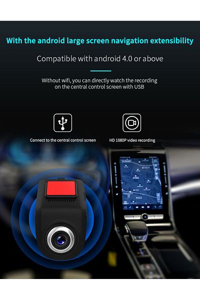 zeevos Car camera, ZEEVOS, display and recording in Android GPS navigation FULL HD 1080p ADAS night vision