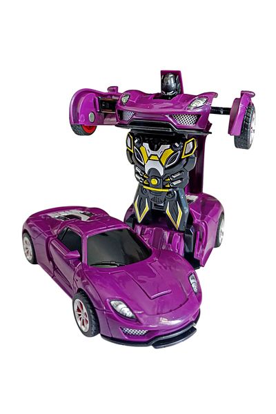 Brother Toys Transformer Porsche Friction Transforming Robot Toy Car 1:32 Scale
