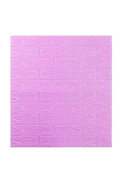 SIKS ® Self-Adhesive 3D Wallpaper, embossed brick pattern, purple, 77x70cm