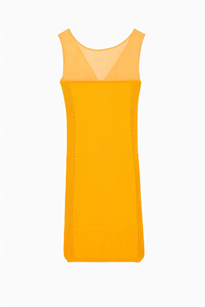 Patrizia Pepe ROCHIE SLIM DIN VISCOZĂ - - PORTOCALIU, M