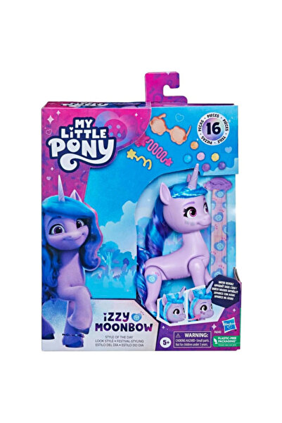 Hasbro My Little Pony, Izzy Moonbow, Style of The Day figurine with 16 accessories