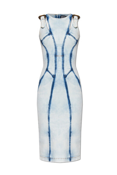 VERSACE JEANS COUTURE Τζιν φόρεμα μίντι - - 44, Μπλε