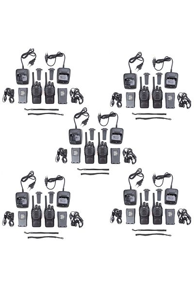 PNI Kit of 10 portable radio stations PNI PMR R40 PRO batteries, chargers and headphones included