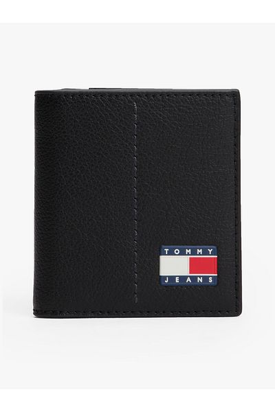 Tommy Hilfiger Men Black Heritage CC & Coin Wallet