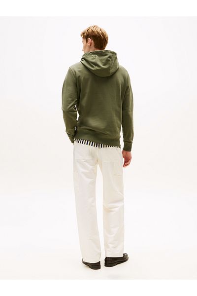 Tommy Hilfiger Male Battle Green Brand Love Hilfiger Hoodie