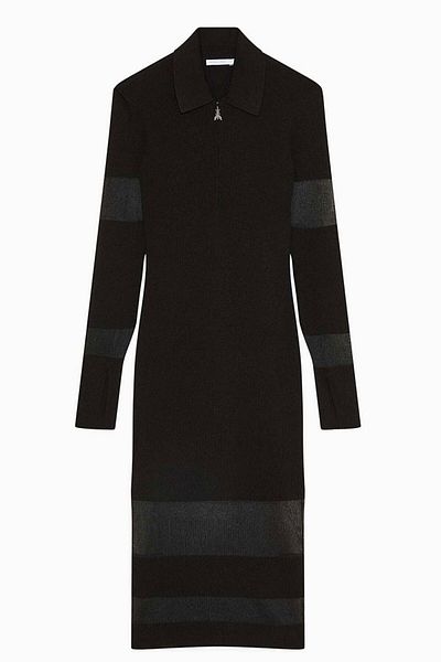 Patrizia Pepe ROCHIE CU SEGMENTE TRANSPARENTE - PATRIZIA PEPE - XL, NEGRU