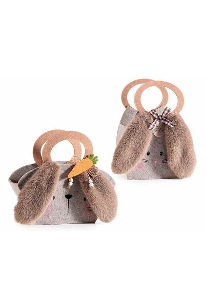 Decorer Set 2 gentute Iepuras textil 12x9x19 cm