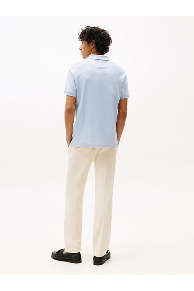 Tommy Hilfiger Men Breezy Blue Imd Regular Short Sleeve Polo T-Shirt