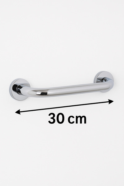 Alper Banyo 30 cm Paslanmaz Engelli Tutunma Barı | Wc ve Duş İçin Güvenli Kavrama | Ø 19 mm Çap