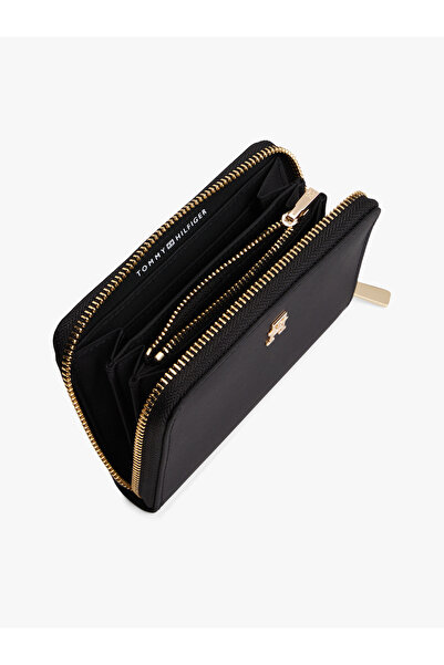 Tommy Hilfiger Tommy Hilfiger Women Black Icon Med Nylon Zip Around Wallet