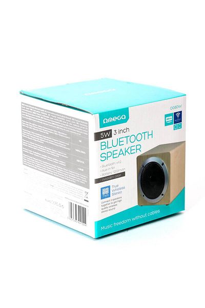 Omega Portable wireless speaker for mobile devices, Omega OG60W V4.2 TWS, light brown