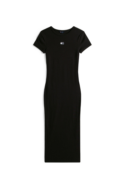 Tommy Hilfiger Tommy Hilfiger Women Black Badge Rib Midi Dress