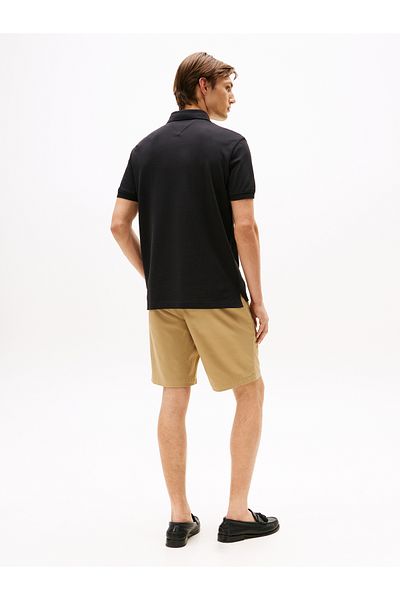Tommy Hilfiger Tommy Hilfiger Men Black Hilfiger Chest Insert Short Sleeve Polo T-Shirt
