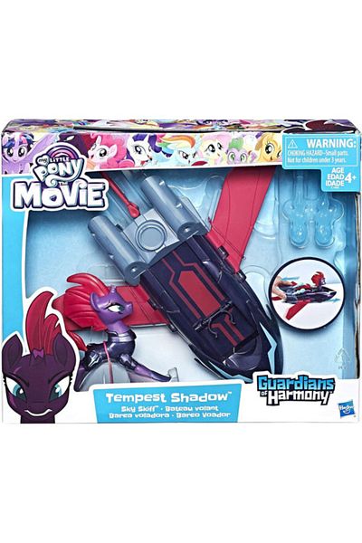 Hasbro My Little Pony Tempest Shadow figurine with Sky Skiff vehicle