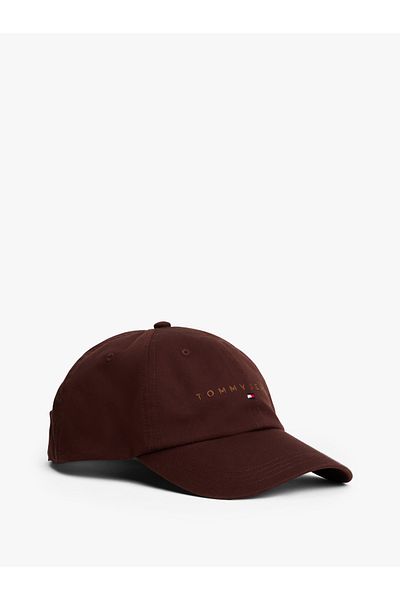 Tommy Hilfiger Men Rich Brown Linear Logo Cap