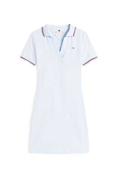 Tommy Hilfiger Tommy Hilfiger Women Sweet Blue 1985 Rwb Tip Slim Mini Polo Dress