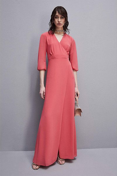 Patrizia Pepe ROCHIE LUNGA GEORGETTE - PATRIZIA PEPE - ALBASTRU, 44