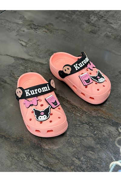 ÇOCUKÇA MODA Kuromi My Melody Girls Non-Slip Sole Slippers Daily Pool Beach Sandals