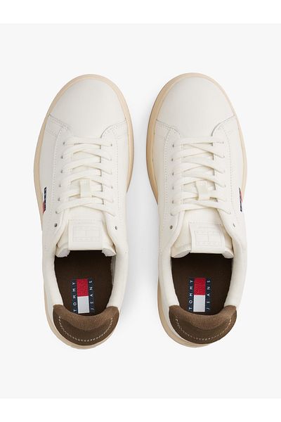 Tommy Hilfiger Women Ivory & Homestead Archive Court Low Top Sneakers