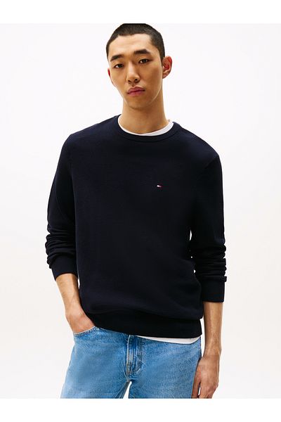 Tommy Hilfiger Tommy Hilfiger Men Desert Sky Crew Neck Textured Knit Jumper Sweater