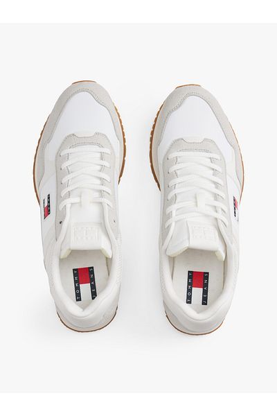 Tommy Hilfiger Men Ecru Runner Casual Low Top Sneakers
