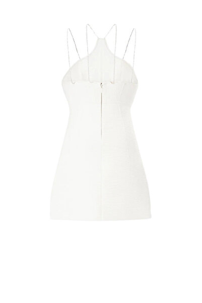 Herve Leger MINI OTTOMAN DRESS - HERVE LEGER - WHITE, M