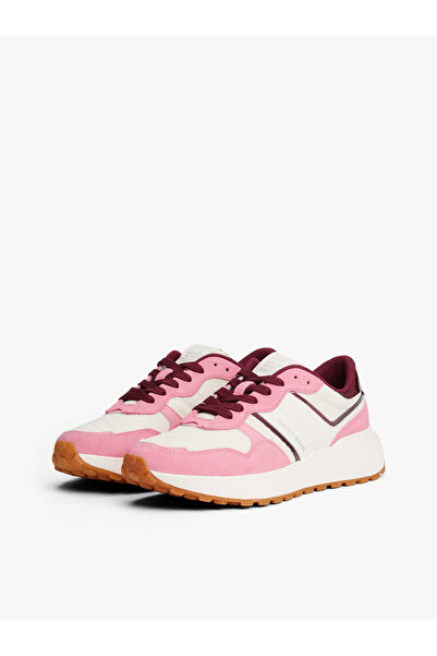 Tommy Hilfiger حذاء رياضي نسائي منخفض الارتفاع من تومي هيلفيغر وردي ميستيك كل...