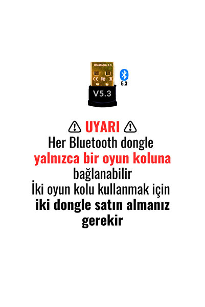 HADRON Bluetooth 5.3 Usb Adaptör - Kablosuz Bluetooth Dongle - Pc & Laptop Uyumlu - Tak Çalıştır