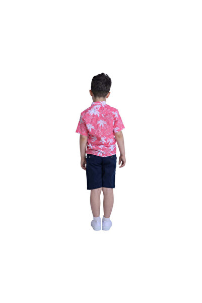 Montella Children's Summer Outfit, Montella, Red Shirt, 2 Pieces, MK-7016 - 86 cm