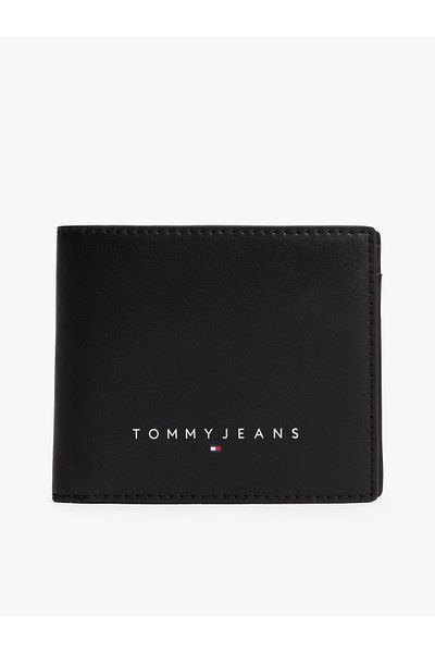 Tommy Hilfiger Men Black Linear CC & Coin Wallet