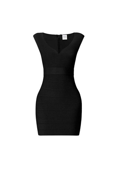 Herve Leger Rochie mini cu imprimeu floral - Negru, S