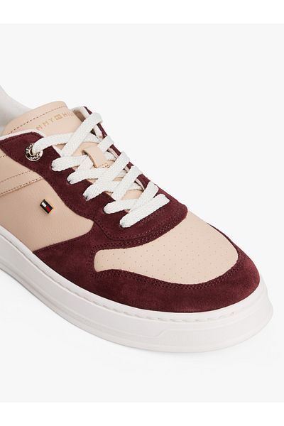 Tommy Hilfiger Women Rosewood Brown Sporty Cupsole Low Top Sneakers