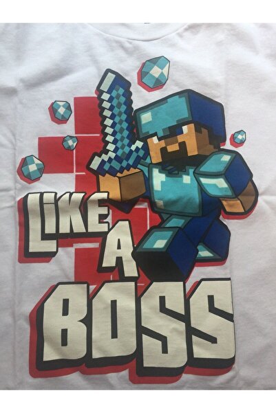MINECRAFT , Like A Boss T-shirt, 12-13 years, white