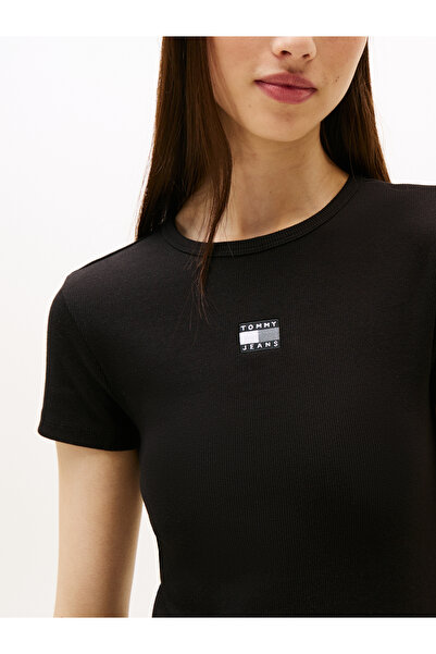 Tommy Hilfiger Tommy Hilfiger Women Black Badge Rib Midi Dress