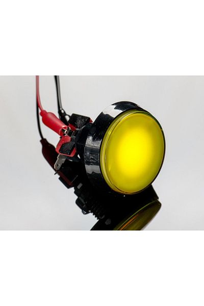 Adafruit Arcade Button with Yellow LED - 60mm