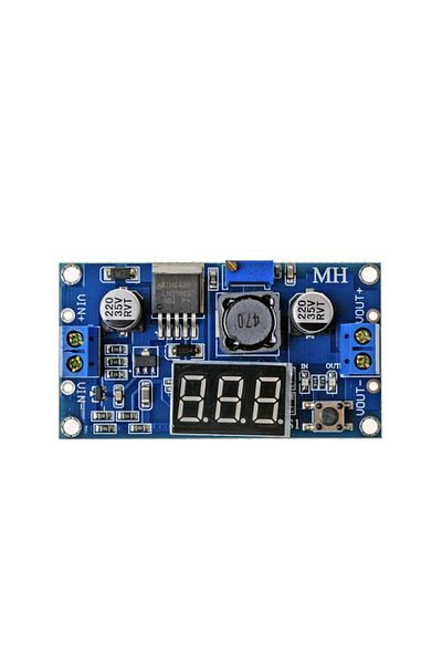 ROBOFUN LM2596S module with adjustable step-down LED voltmeter