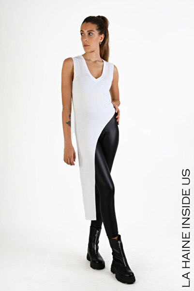 La Haine Inside Us TRICOU ASIMETRIC DIN JERSEY - LA HAINE INSIDE US - ALB, M
