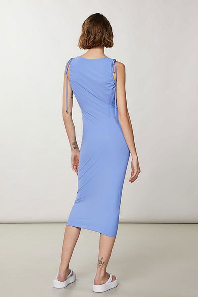 Patrizia Pepe DRESS WITH DRAPES - PATRIZIA PEPE - LILAC, M