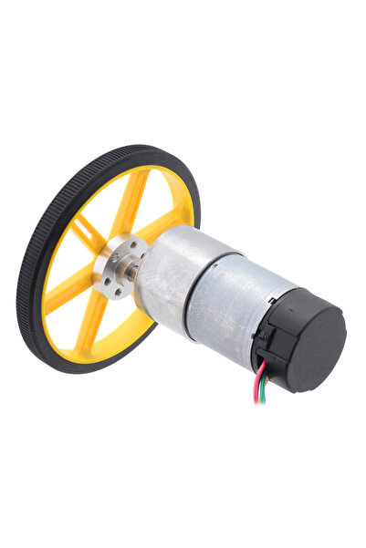 Pololu metallic electric motor 24V, 6.3:1, 37Dx65L, helical pinion, encoder