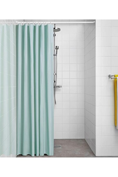 IKEA KALİTELİ Duş Perdesi 180x200 Cm İkea Su Geçirmez Banyo Perdesi Turkuaz Renk Perde
