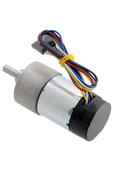 Pololu metallic electric motor 24V, 19:1, 37Dx68L, helical pinion, encoder