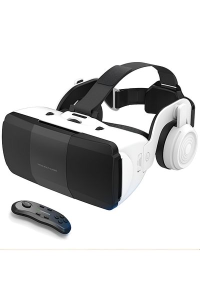 BiXXBi VR Glasses 3D, Virtual Reality, Acrylic Lenses, Headphones, Gamepad, Adjustable, Universal, Model 20