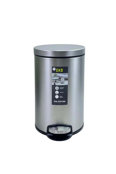 EKO Eco Modern Daas Trash Container, 12 Liter, Steel EK911513