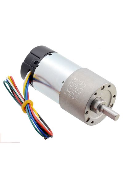 Pololu metallic electric motor 24V, 131:1, 37Dx73L, helical pinion, encoder